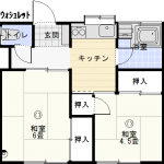 和室6畳間は洋間に変更済です。